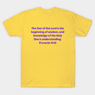 Bible Verse Proverbs 9:10 T-Shirt